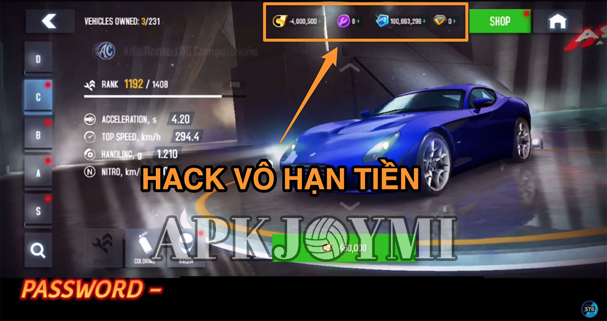 Hình ảnh Hack Asphalt 8 từ APKJoymi