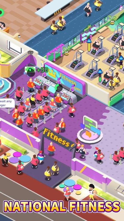 Hình ảnh Fitness Club Tycoon MOD Mua Sắm Miễn Phí