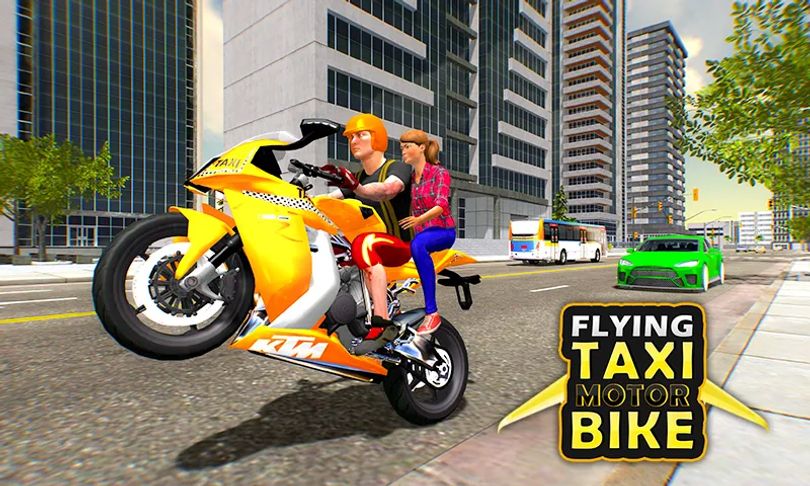 Hình ảnh Flying Motorbike Taxi Driving MOD Menu