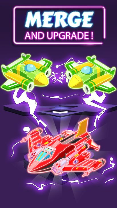 Hình ảnh Merge Planes Neon Game Idle MOD 