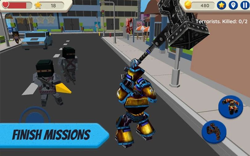 Hình ảnh Robot Hero: City Simulator 3D MOD 