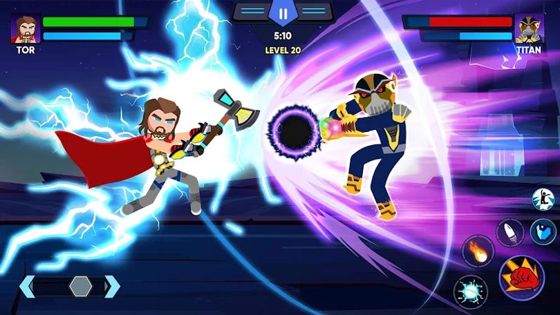 Hình ảnh Super Stickman Fighting Battle MOD Đóng Băng Kẻ Địch