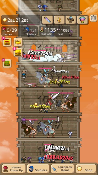 Hình ảnh Tower of Hero MOD Vô Hạn Vàng