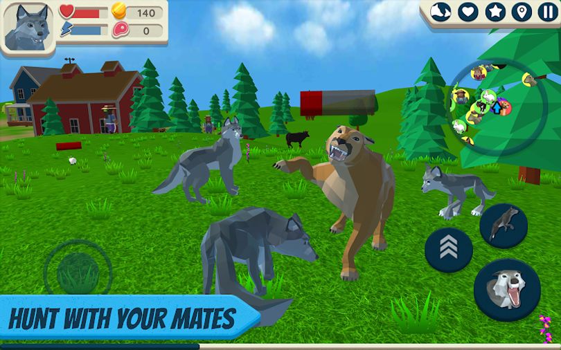 Hình ảnh Wolf Simulator: Wild Animals 3 MOD 