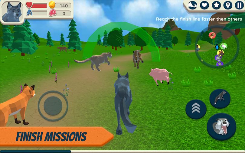 Hình ảnh Wolf Simulator: Wild Animals 3 MOD 