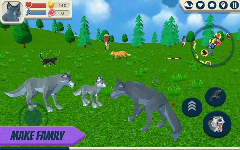 Hình ảnh Wolf Simulator: Wild Animals 3 MOD One Hit